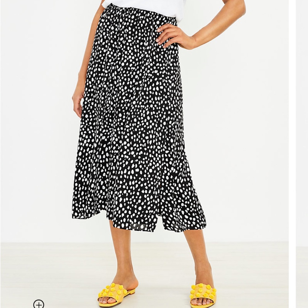 LOFT Animal Print MIDI Skirt